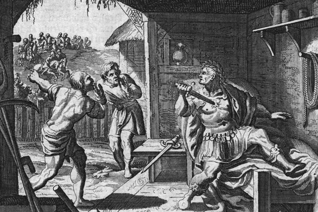 નીરોએ કરેલા આપઘાતને દર્શાવતું ચીત્ર