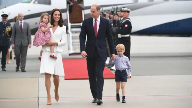 Kate Middleton, William e os filhos, George e Charlotte