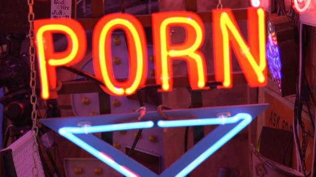 Neon 'porn' sign