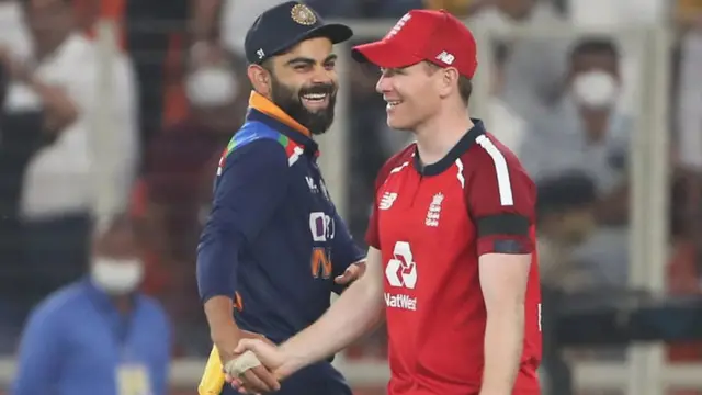 விராட் கோலி - இங்கிலாந்து கேப்டன் மோர்கன்