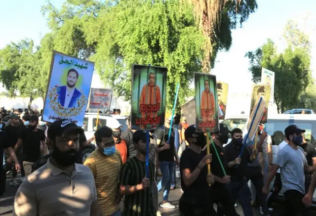 इराक़ में चुनाव के बाद विरोध प्रदर्शन भी हो रहे हैं