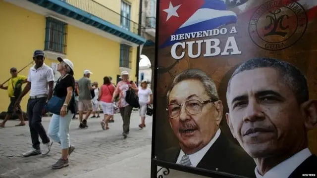 ਕਿਊਬਾ ਵਿੱਚ ਅਮਰੀਕੀ ਲੀਡਰ ਬਰਾਕ ਓਬਾਮਾ ਦਾ ਪੋਸਟਰ
