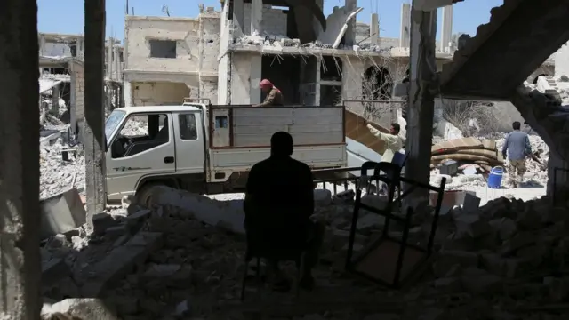 دمار وخراب في سوريا