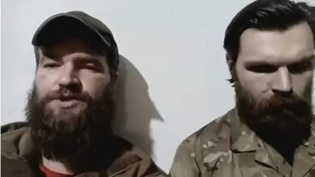 Бійці "Азову" Святослав Паламар і Ілля Самойленко. Кадр з відеотрансляції