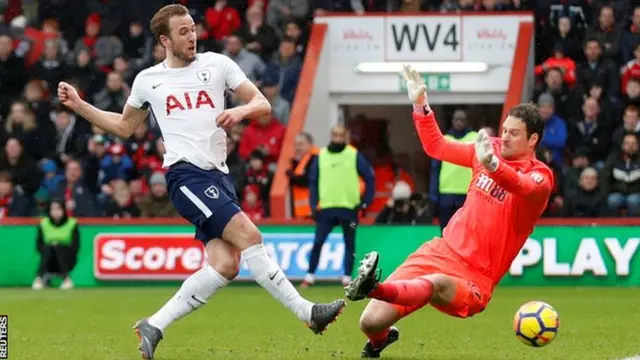 هاري كين (يرتدي القميص الأبيض)