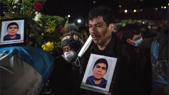 Familiares de los asesinados, en Comitancillo, Guatemala 12 de marzo 2021.