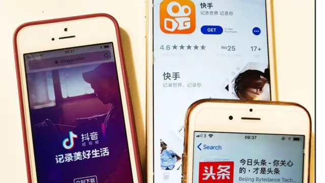 今日頭條、快手、抖音