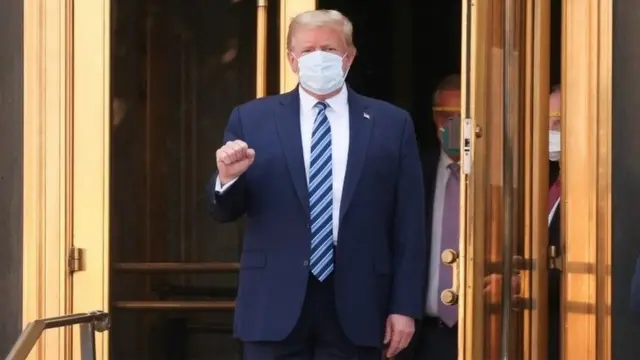 Donald Trump leaves Walter Reed hospital