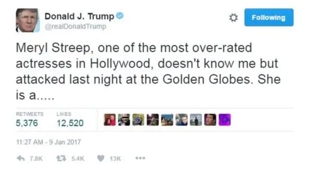 DONALD TRUMP/TWITTER