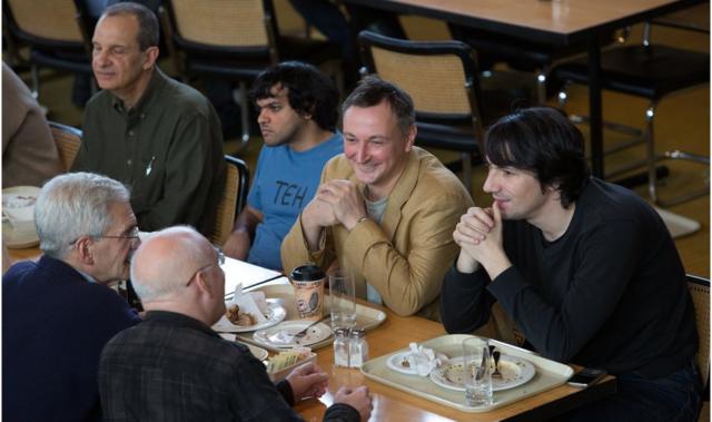 Voevodsky en un charla en Princeton (Foto: Andrea Kane/IAS, Princeton)