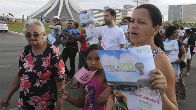 manifestação contra o aborto