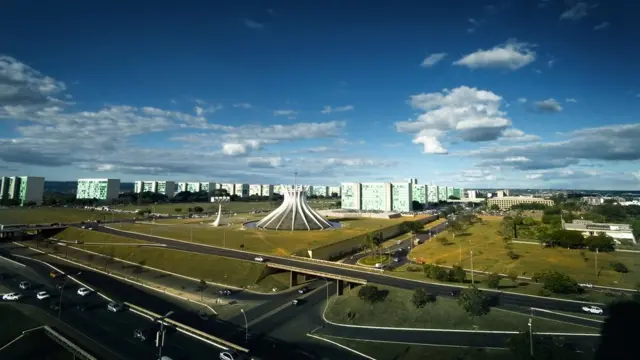 Vista aérea mostra Esplanada dos MinistériosslotfatherBrasília