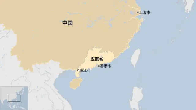 事件のあった廉江市の位置