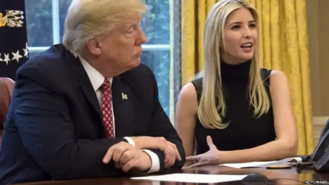 ट्रंप बेटी के साथ