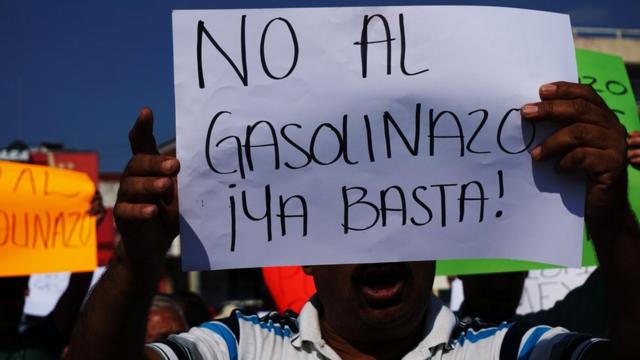 Protesta por el "gasolinazo"
