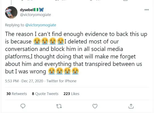 Awọn ẹsun ti Victory Omogiate fi kan Cute Abiola