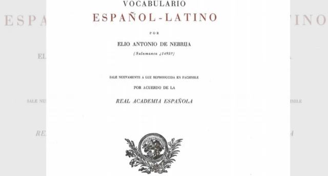 Portada del Vocabulario Español-Latino de Nebrija.