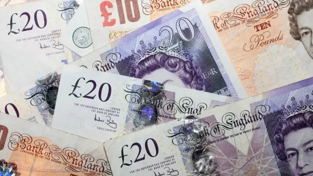 Billetes de libras esterlinas.