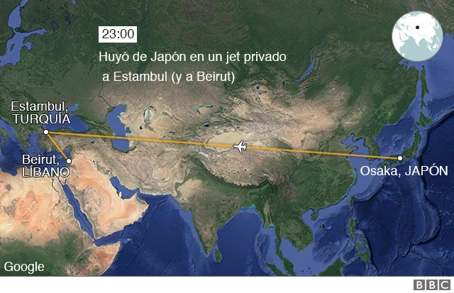 La carte d'évasion de Ghosn