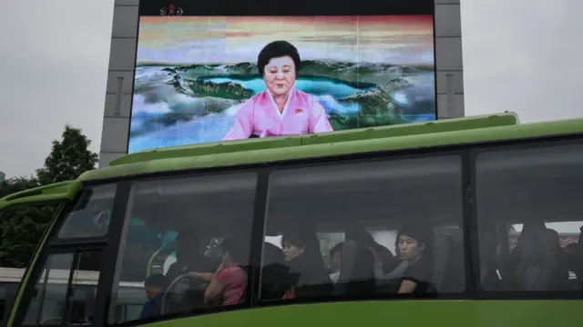 Presentadora de televisión norcoreana.