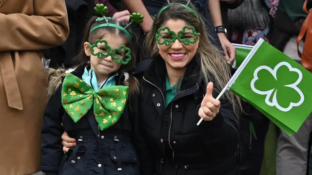 People attending Belfast's St Patrick's Day parade in 2022