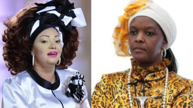 Chantel Biya (L) and Grace Mugabe (R)