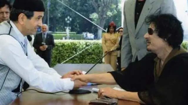 معمر القذافي وديفيد جربي