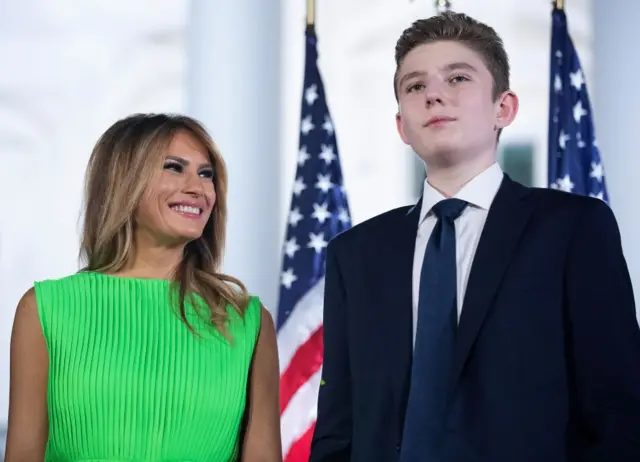 Melania Trump ve oğlu Barron Trump