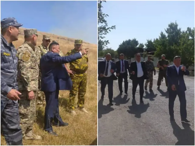 Баткен жана Согди облустарынын башчылары жетектеген топтор Достук айылына барды