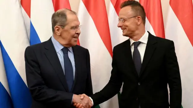 лавров и сийярто пожимают руки