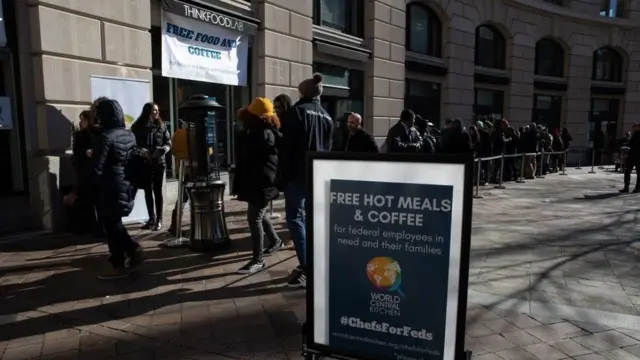 2019'da 34 gün boyunca maaş alamayan federal memurlar karınlarını doyurabilmek için gıda bankaları önünde kuyruğa girmek zorunda kalmıştı