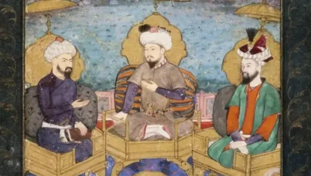 امیر تیمور، بابر اور ہمایوں کا فرضی خاکہ