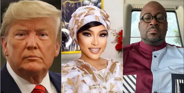 Donald Trump,Tonto Dikeh na Desmond Elliot