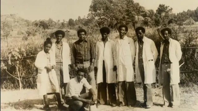 Dr Mulu Muleta with friends