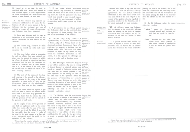 සත්ව හිංසන ආඥා පනත - 2