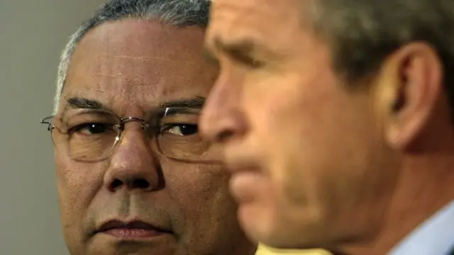 Colin Powell ao ladoheads up bet sizingGeorge W. Bush