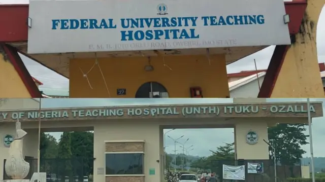 Ndị nọọsụ na-arụ n’ụlọogwụ University of Nigeria Teaching Hospital Ituku Ozalla Enugwu steeti ya na ndị nke Alex Ekwueme Federal University Teaching Hospital dị n’Abakaliki, esonyere nkwụsịtụ ọrụ a.