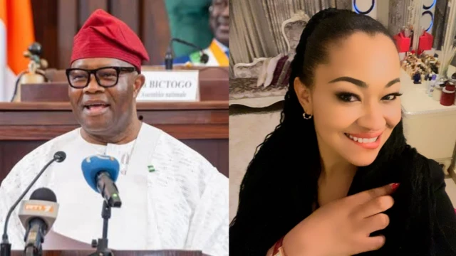 Foto Sịnetọ Godswill Akpabio na Sịnetọ Natasha Akpoti-Uduaghan