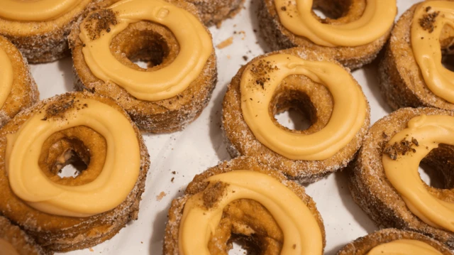 多个可颂甜甜圈