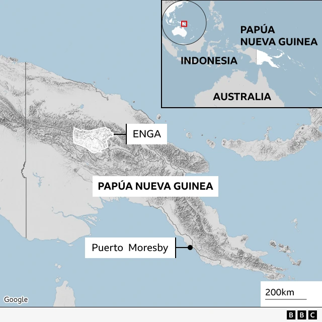 Mapa de Papúa Nueva Guinea