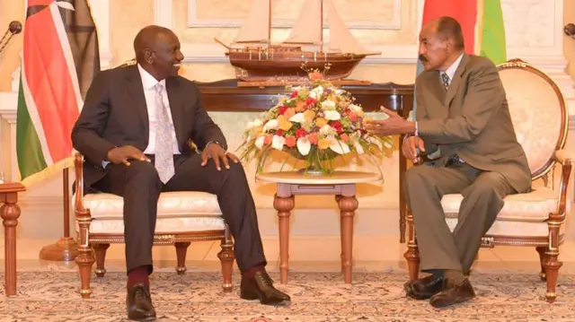 ፕረዚደንት ዊልያም ሩቶን ፕረዚደንት ኢሳይያስ ኣፈወርቅን