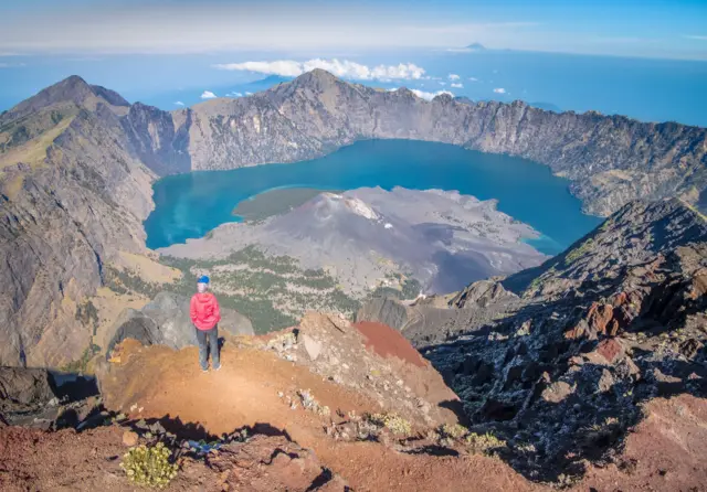 Pendaki di Gunung Rinjani.