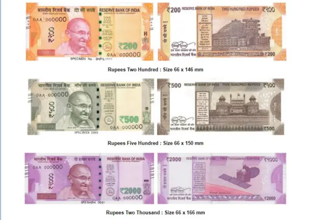 નોટબંધી બાદ ચલણમાં મુકાયેલી નવી નોટો
