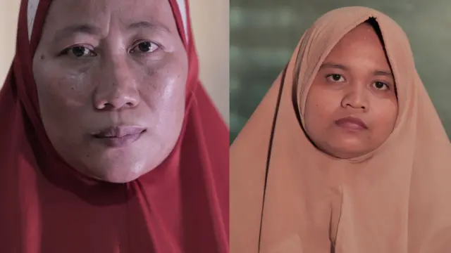 Rohana (kiri) dan Ulfa (kanan) berharap dapat ke negara ketiga. 