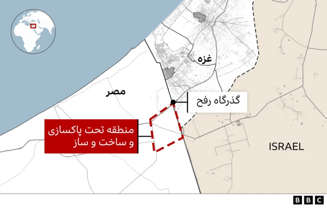 نقشه گذرگاه رفح