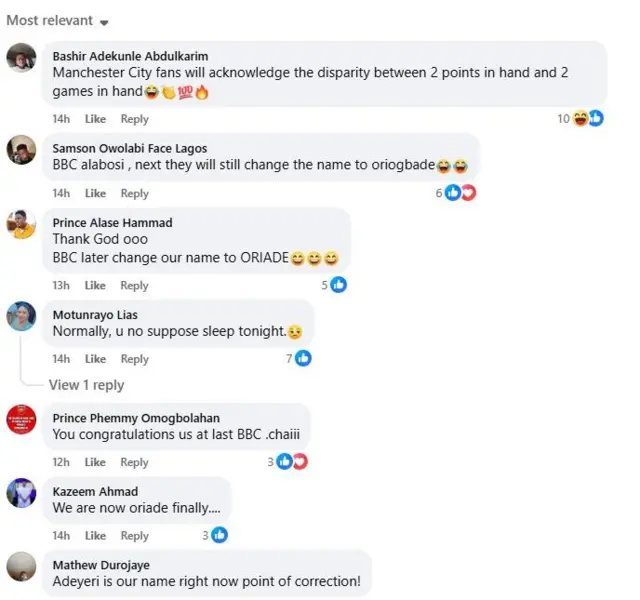 Ohun ti awọn ololufẹ Arsenal n sọ loju opo BBC Yoruba
