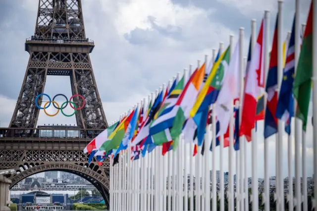 Flags of countries participating in the Olympics