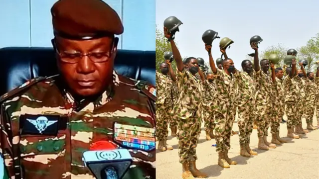 General Abdourahmane Tchiani and foto of di military