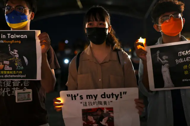 เยาวชนคนรุ่นใหม่ของไต้หวันจัดกิจกรรมรำลึกเหตุการณ์เทียนอันเหมิน