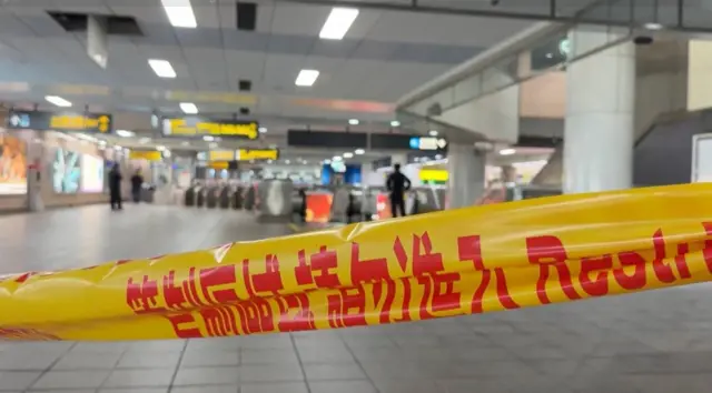 警方一度封锁台北车站现场